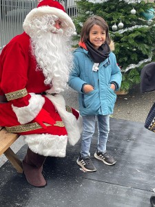enfant et père Noël pour l'événement Noël chez Park avenue 